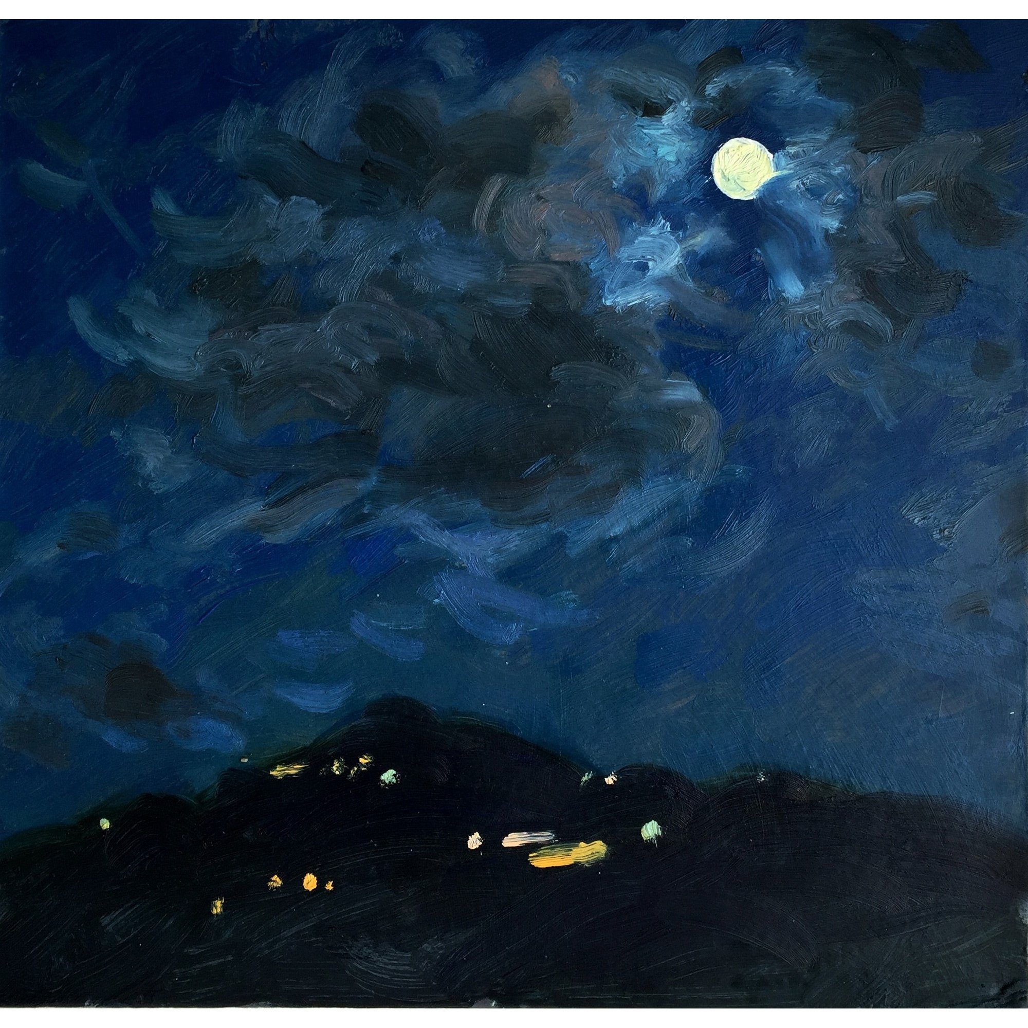 Картина небо луна. Картина ночной пейзаж Куинджи. Ночной пейзаж маслом Куинджи.