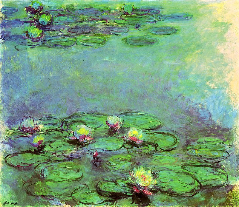 Water lilies картина клода моне