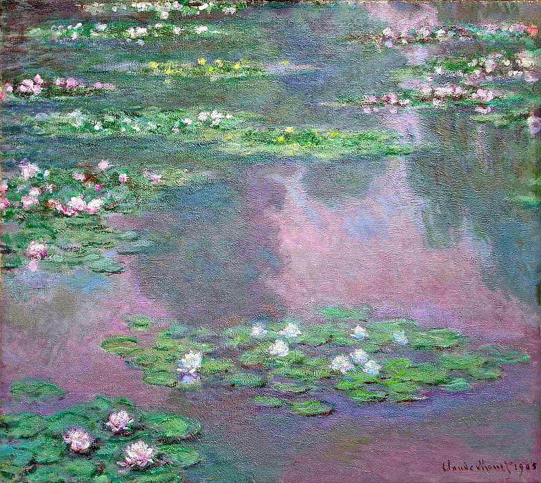 Water lilies картина клода моне